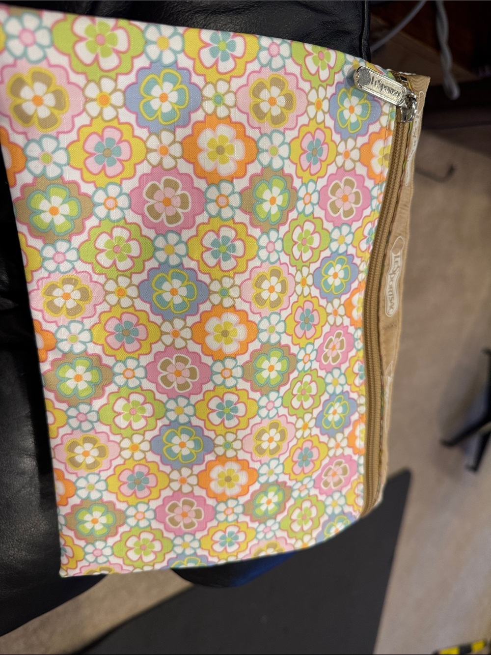 LeSportsac Floral Cosmetic Pouch - Pink, Orange, Yellow, Green, Blue